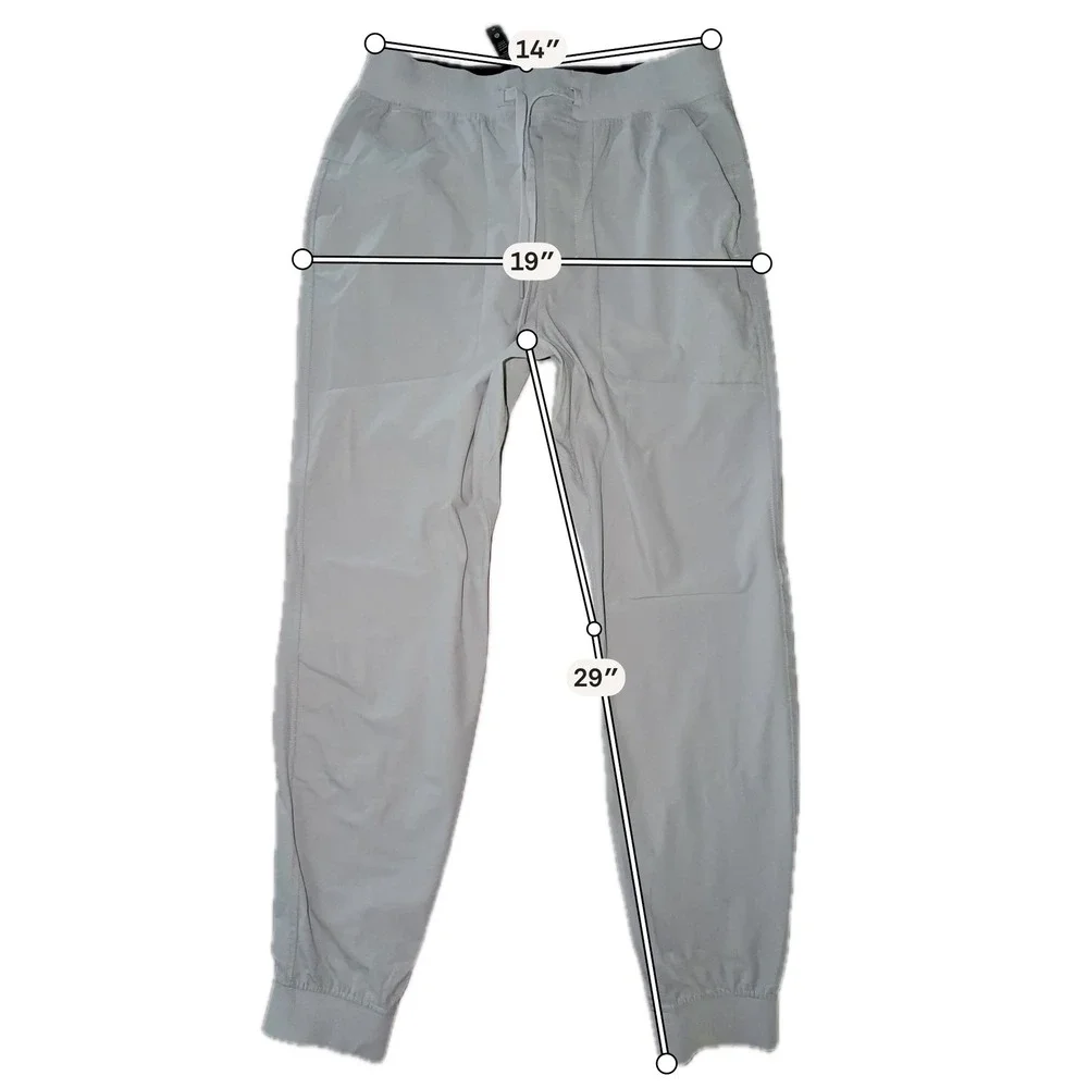 Lululemon ABC Jogger Mens Medium Light Grey Tapered Stretch Pants LM5A85S CR5